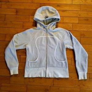 Lululemon | Embroidered Love Striped Scuba Hoodie